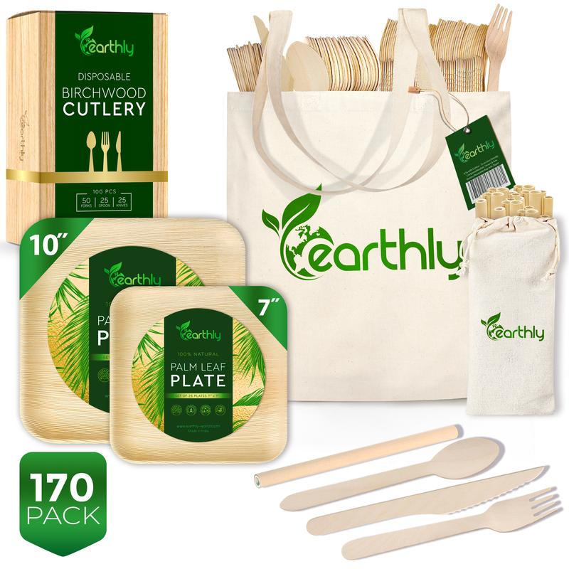 Earthly Dinnerware Party Set (170 pcs) – Now With Purpose